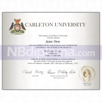 卡爾頓大學畢業證書Carleton University diploma