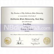 加州州立大學東灣分校畢業證書California State University East Bay diploma